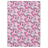 シルエットアニマルカモフラージピンク クリップボード (裏面)