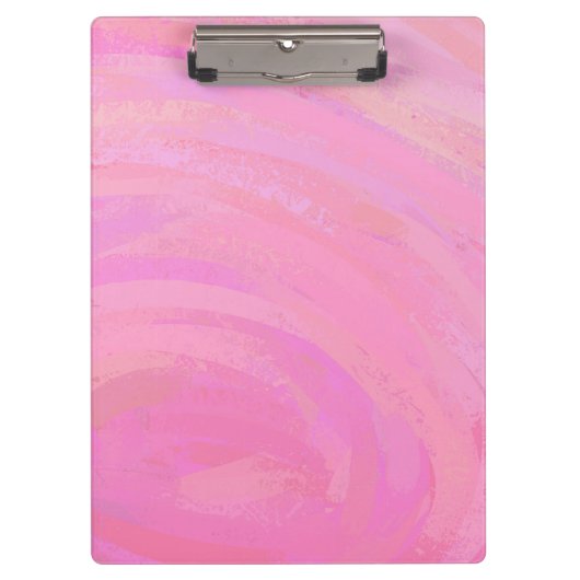 シルエットアニマルカモフラージピンク クリップボード (正面)