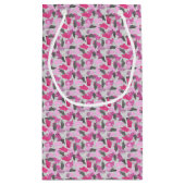 シルエットアニマルカモフラージピンク スモールペーパーバッグ (裏面)
