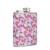 シルエットアニマルカモフラージピンク フラスク (右)