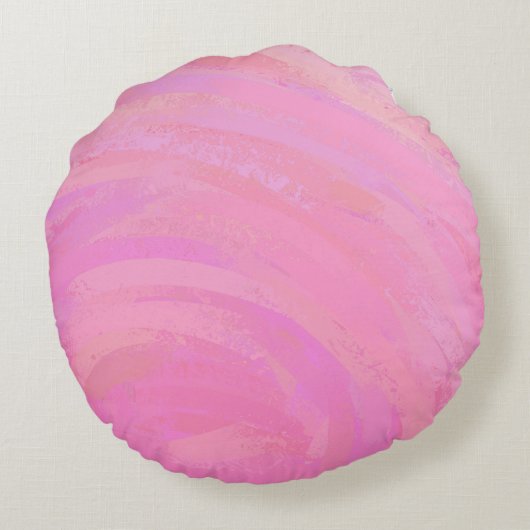 シルエットアニマルカモフラージピンク ラウンドクッション (裏面)