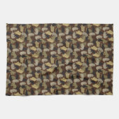 シルエットアニマルカモフラージブラウン キッチンタオル (横)