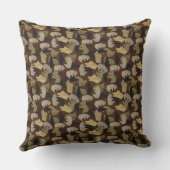 シルエットアニマルカモフラージブラウン クッション (裏面)