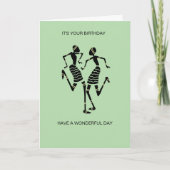 シルエットアフリカンアートジョイダンス誕生日 カード (正面)