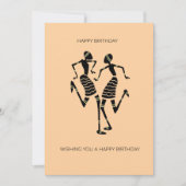 シルエットアフリカンアート素晴らしジョイダンス誕生日 カード (正面)