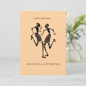 シルエットアフリカンアート素晴らしジョイダンス誕生日 カード (スタンド正面)