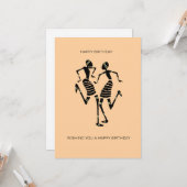 シルエットアフリカンアート素晴らしジョイダンス誕生日 カード (正面/裏面インサイチュ)