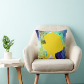 シルエットアートの水彩抽象芸術 クッション (椅子)