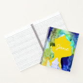 シルエットアートの水彩抽象芸術 ノートブック (内部)