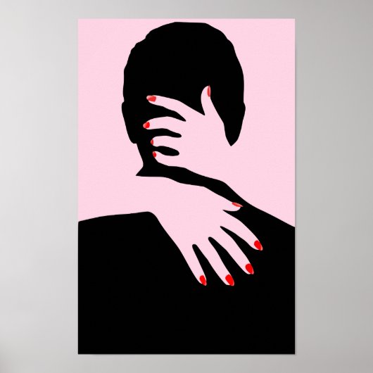 シルエットアート人アートヴィンテージとアート人Ou ポスター (正面)