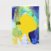 シルエットアート抽象芸術水彩 カード (正面)