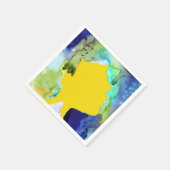 シルエットアート抽象芸術水彩 スタンダードカクテルナプキン (角)