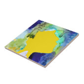 シルエットアート抽象芸術水彩 タイル (側面)