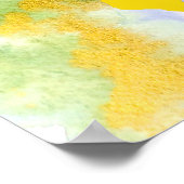 シルエットアート抽象芸術水彩 ポスター (角)