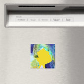 シルエットアート抽象芸術水彩 マグネット (インサイチュ (食洗機))