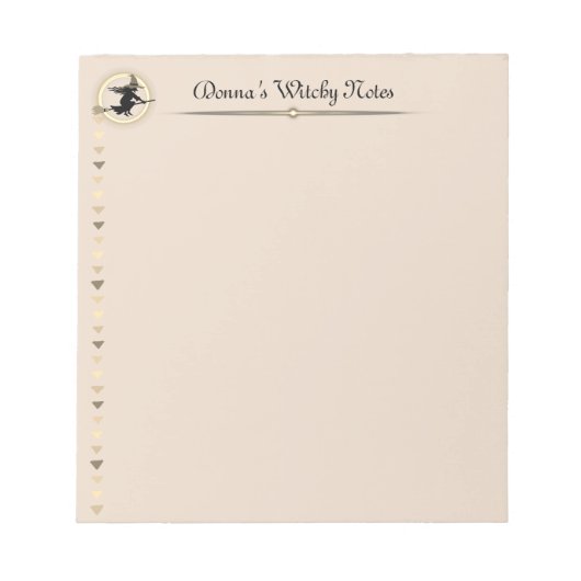 シルエットウィッチブロムクムーンクリームパーソナル ノートパッド (正面)