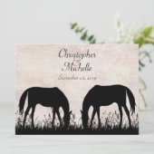 シルエットウマ放牧結婚ウマ 招待状 (スタンド正面)