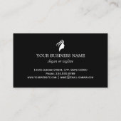 シルエットウーマン顔金ゴールドストライプ白黒 名刺 (裏面)