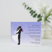 シルエットカスタム結フォーマル婚の招待 招待状 (スタンド正面)