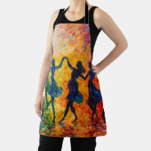 シルエットカラフル踊り エプロン (インサイチュ)