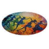 シルエットカラフル踊り カッティングボード (角)