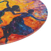 シルエットカラフル踊り カッティングボード (角)