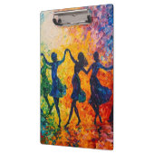 シルエットカラフル踊り クリップボード (左)