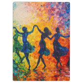 シルエットカラフル踊り クリップボード (裏面)