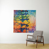 シルエットカラフル踊り タペストリー (インサイチュ(横))