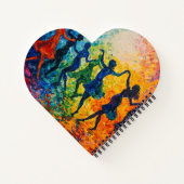 シルエットカラフル踊り ノートブック (裏面)