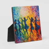 シルエットカラフル踊り フォトプラーク (正面)