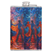 シルエットカラフル踊り フラスク (裏面)