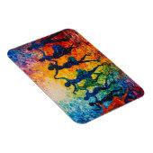 シルエットカラフル踊り マグネット (右側)