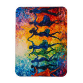 シルエットカラフル踊り マグネット (縦)