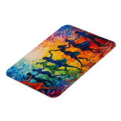 シルエットカラフル踊り マグネット (左側)