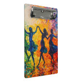 シルエットカラフル踊り ミニクリップボード (アングル)