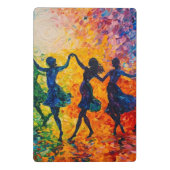 シルエットカラフル踊り ミニクリップボード (裏面)