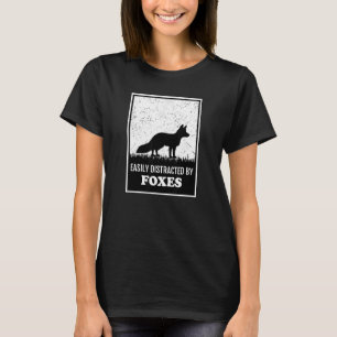 シルエットキツネスタイルがキツネに気を散らしやすい Tシャツ