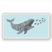 シルエットクジラ シール (正面)