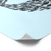 シルエットクジラ ポスター (角)