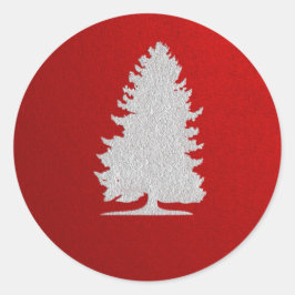 シルエットクリスマスステッカー ラウンドシール