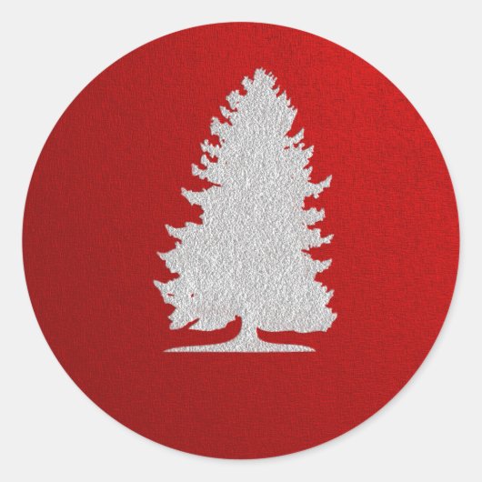 シルエットクリスマスステッカー ラウンドシール (正面)