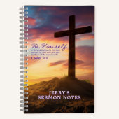 シルエットクロス聖なる書物、 経典パーソナライズされた詩 ノートブック (正面)