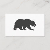 シルエットグリズリーベア-背景色を選択 名刺 (裏面)