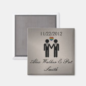 シルエットゲイルームとレインボーハート マグネット (正面/裏面)