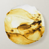 シルエットココナッツパームツリーアウトドア ラウンドクッション (裏面)