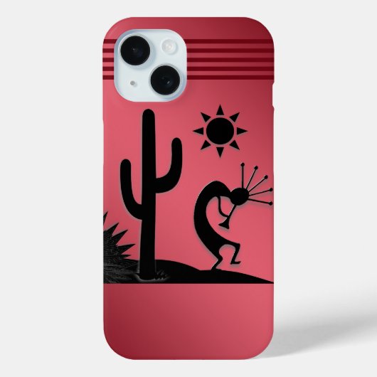 シルエットココペリオンレッド Case-Mate iPhoneケース (裏面)