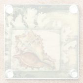 シルエットコンチシェル ガラスコースター (裏面)