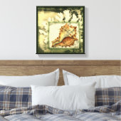 シルエットコンチシェル キャンバスプリント (インサイチュ (寝室))