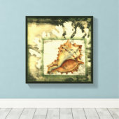 シルエットコンチシェル キャンバスプリント (インサイチュ (ウッドフロア))